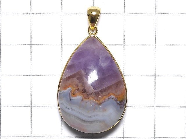 [Video][One of a kind] Amethyst Pendant 18KGP NO.25