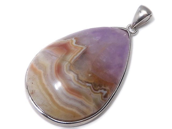 [Video][One of a kind] Amethyst Agate Pendant Silver925 NO.28