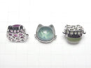 [Video] Multicolor Fluorite AAA- Bezel Setting Cat Motif Through Type 16x20mm 3pcs