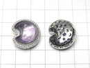 [Video]Amethyst AAA- CZ Bezel Setting Moon Motif Through Type 21x19mm 1pc