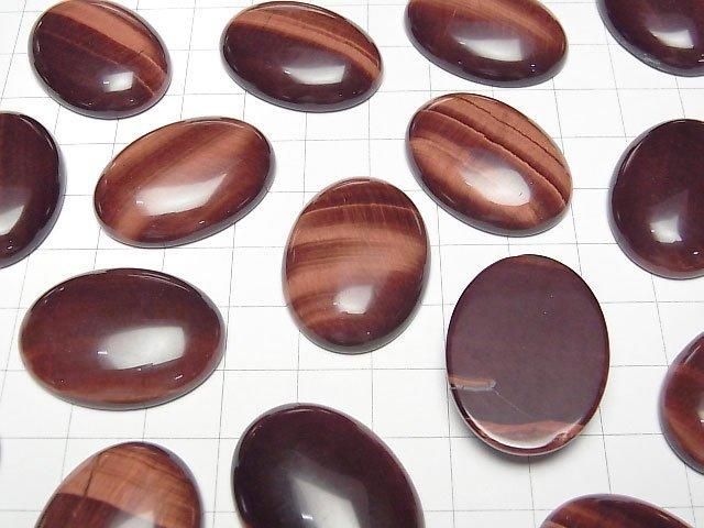 [Video] Red Tiger's Eye AA++ Oval Cabochon 30x22mm 1pc