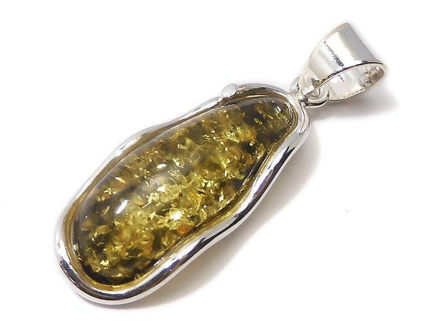 [Video][One of a kind] Baltic Amber Pendant Silver925 NO.41