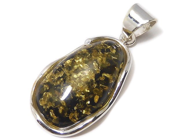 [Video][One of a kind] Baltic Amber Pendant Silver925 NO.42