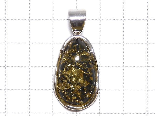 [Video][One of a kind] Baltic Amber Pendant Silver925 NO.42