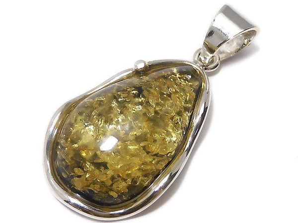 [Video][One of a kind] Baltic Amber Pendant Silver925 NO.44