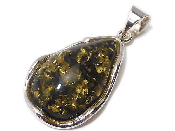 [Video][One of a kind] Baltic Amber Pendant Silver925 NO.46