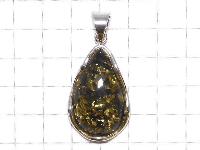 [Video][One of a kind] Baltic Amber Pendant Silver925 NO.46