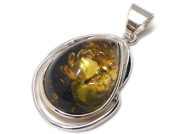 [Video][One of a kind] Baltic Amber Pendant Silver925 NO.47