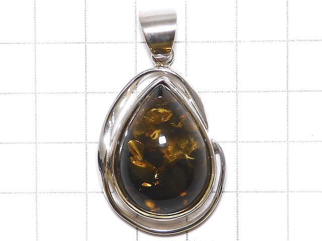 [Video][One of a kind] Baltic Amber Pendant Silver925 NO.47