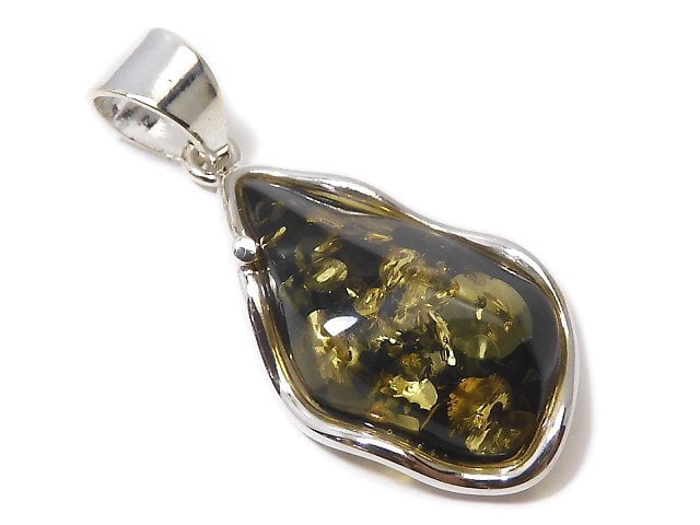 [Video][One of a kind] Baltic Amber Pendant Silver925 NO.48