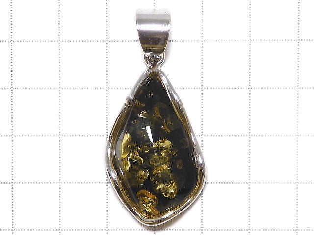 [Video][One of a kind] Baltic Amber Pendant Silver925 NO.48