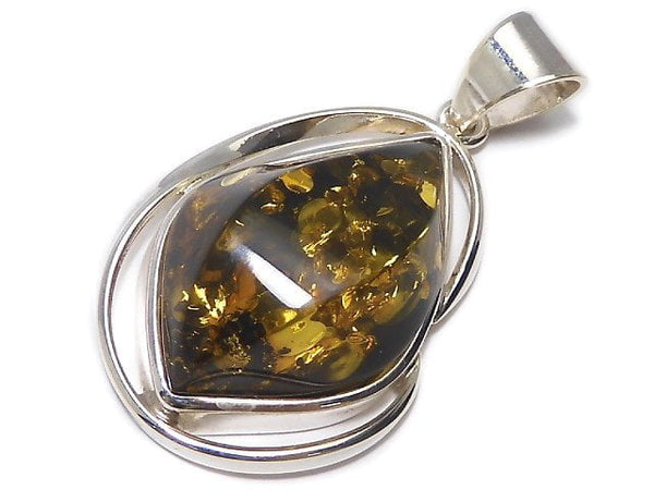 [Video][One of a kind] Baltic Amber Pendant Silver925 NO.50