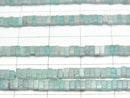 [Video] Amazonite AA Square Rondelle (Disc) 2.5x2.5x1.5mm 1strand beads (aprx.15inch/37cm)