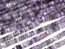 [Video] Purple Fluorite AA++ Square Rondelle (Disc) 2.5x2.5x1.5mm 1strand beads (aprx.15inch/37cm)