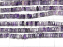 [Video] Purple Fluorite AA++ Square Rondelle (Disc) 2.5x2.5x1.5mm 1strand beads (aprx.15inch/37cm)