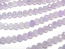 [Video] Glass Beads Faceted Button Rondelle 4.5x4.5x3.5mm Lavender AB 1strand beads (aprx.15inch/37cm)