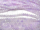 [Video] Glass Beads Faceted Button Rondelle 4.5x4.5x3.5mm Lavender AB 1strand beads (aprx.15inch/37cm)