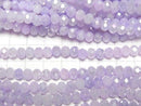 [Video] Glass Beads Faceted Button Rondelle 6x6x4.5mm Lavender AB 1strand beads (aprx.15inch/38cm)