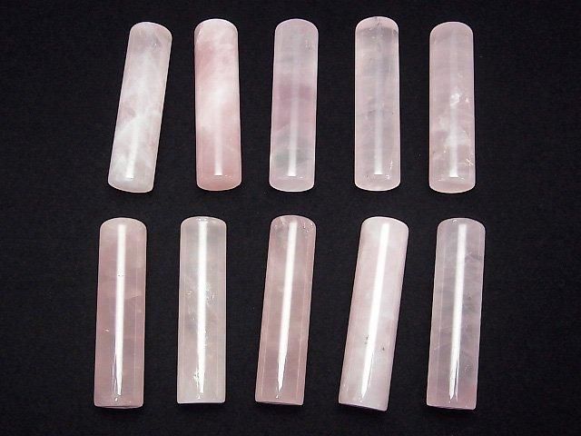 [Video] Rose Quartz AA++ stamp material 60x15mm 1pc