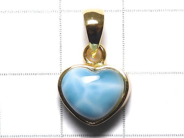 [Video][One of a kind] Larimar Pectolite AAA Pendant 18KGP NO.302