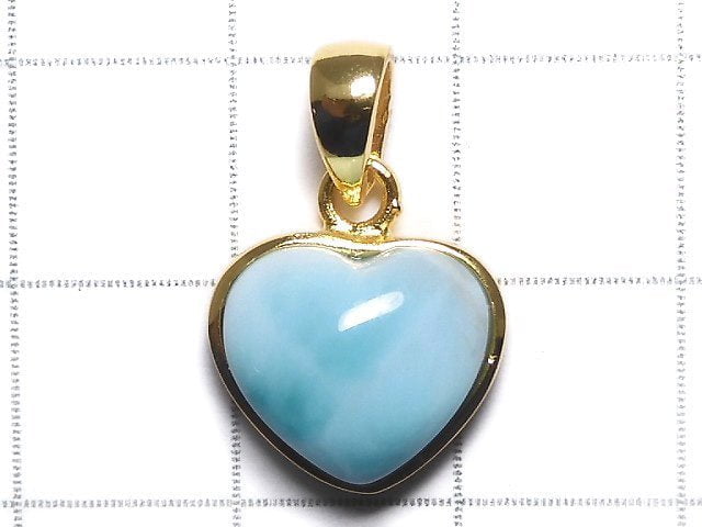 [Video][One of a kind] Larimar Pectolite AAA Pendant 18KGP NO.305