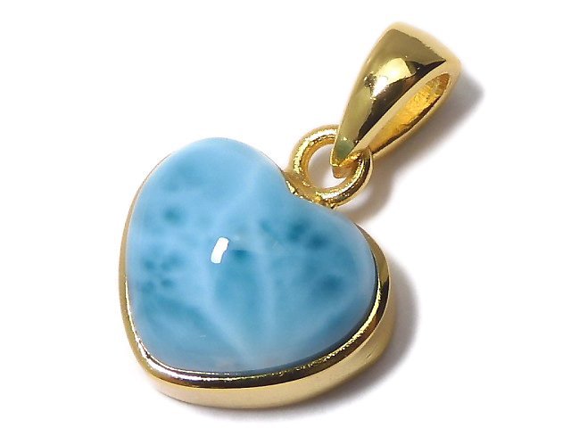 [Video][One of a kind] Larimar Pectolite AAA Pendant 18KGP NO.306