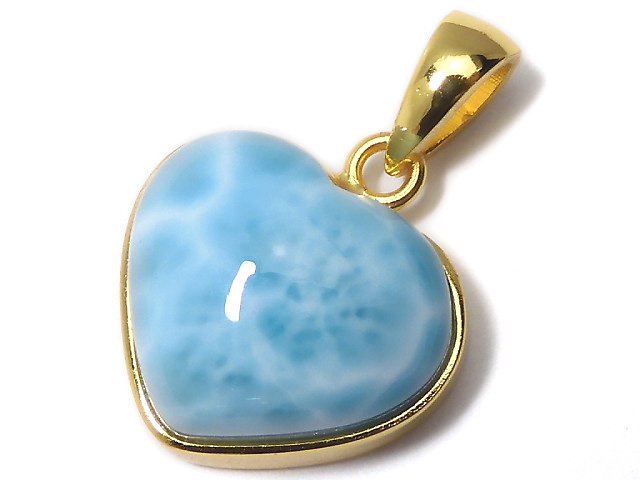 [Video][One of a kind] Larimar Pectolite AAA Pendant 18KGP NO.309