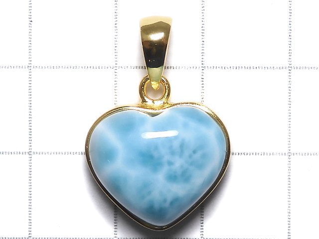 [Video][One of a kind] Larimar Pectolite AAA Pendant 18KGP NO.309