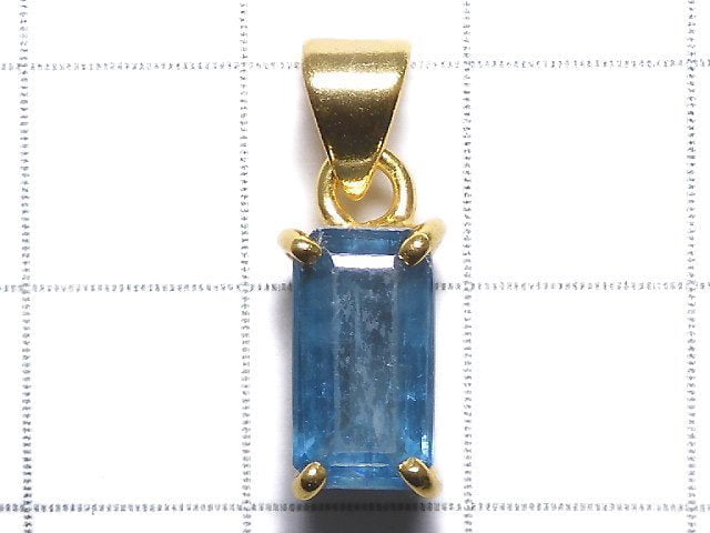 [Video][One of a kind] Indigo Blue Kyanite AAA- Pendant 18KGP NO.46