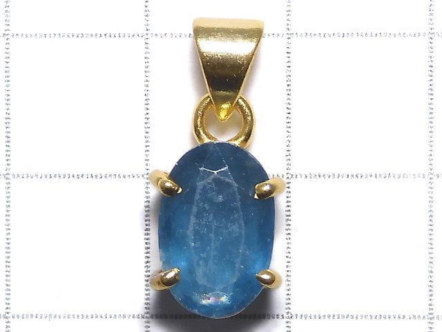 [Video][One of a kind] Indigo Blue Kyanite AAA- Pendant 18KGP NO.47