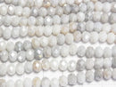 [Video]Glass Beads Faceted Button Rondelle 6x6x4.5mm Gray AB 1strand beads (aprx.16inch/39cm)