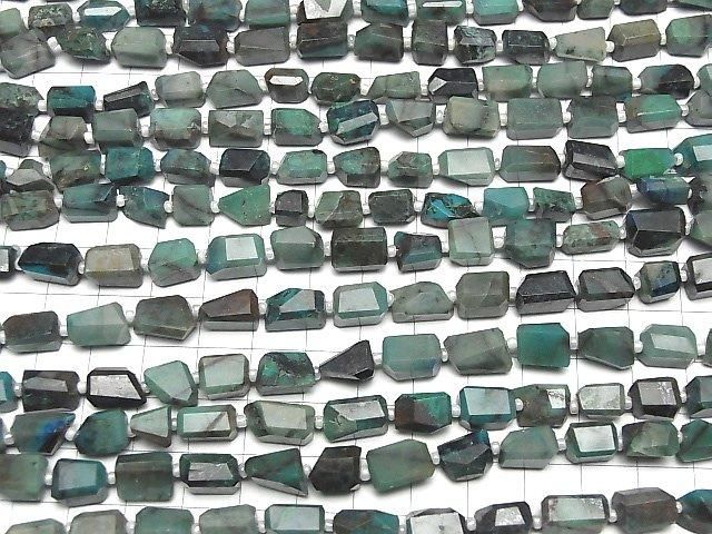 [Video]Chrysocolla AA++ Faceted Nugget half or 1strand beads (aprx.12inch/30cm)