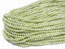 [Video] Glass Beads Faceted Button Rondelle 4x4x3.5mm Green x Yellow AB 1strand beads (aprx.15inch/38cm)