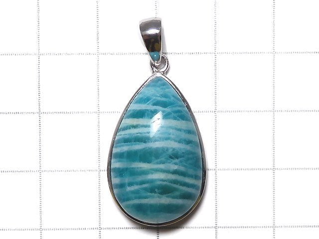 [Video][One of a kind] Amazonite AAA- Pendant Silver925 NO.222