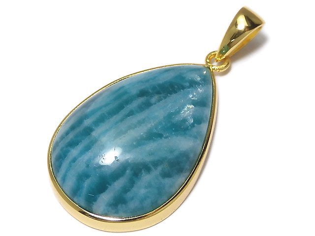 [Video][One of a kind] Amazonite AAA- Pendant 18KGP NO.229