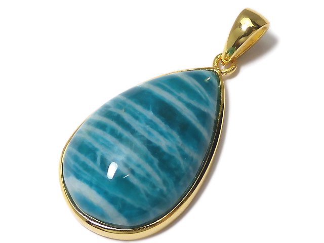 [Video][One of a kind] Amazonite AAA- Pendant 18KGP NO.230