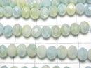 [Video] Glass Beads Faceted Button Rondelle 6x6x4.5mm Blue x Yellow AB 1strand beads (aprx.16inch/39cm)