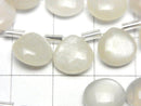 [Video]High Quality White Moonstone AAA- Chestnut (Smooth) 10x10mm half or 1strand (18pcs)
