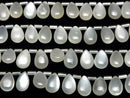 [Video]High Quality White Moonstone AAA- Pear shape (Smooth) 12x8mm half or 1strand (18pcs)