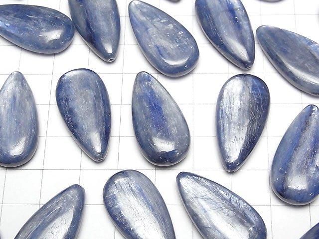 [Video] Kyanite AA+ Half Drilled Hole Pear shape (Smooth) 30x15mm 1pc