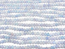 [Video] Glass Beads Faceted Button Rondelle 6x6x4.5mm Blue x White AB 1strand beads (aprx.15inch/37cm)