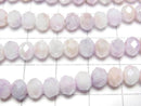 [Video] Glass Beads Faceted Button Rondelle 6x6x4.5mm Purple x White AB 1strand beads (aprx.15inch/37cm)
