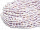 [Video] Glass Beads Faceted Button Rondelle 6x6x4.5mm Purple x White AB 1strand beads (aprx.15inch/37cm)