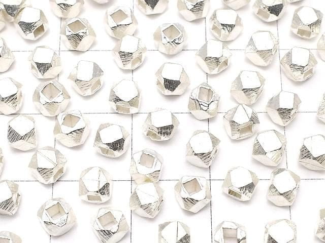 Karen Silver Cube Shape 4x4x4mm White Silver 4pcs