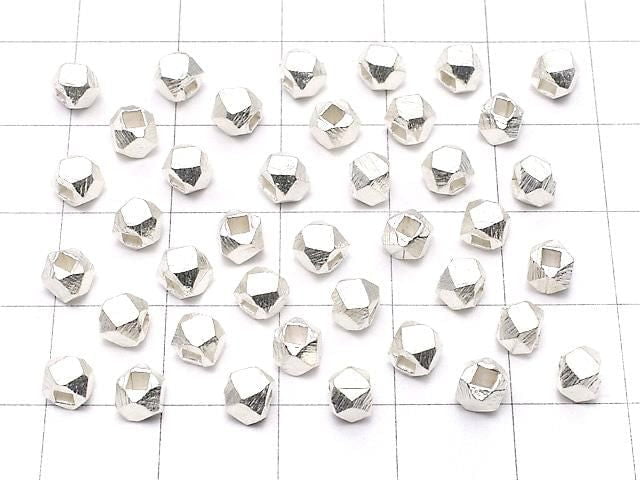 Karen Silver Cube Shape 4x4x4mm White Silver 4pcs
