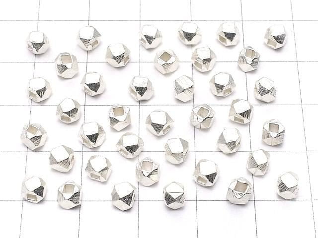 Karen Silver Cube Shape 4x4x4mm White Silver 4pcs