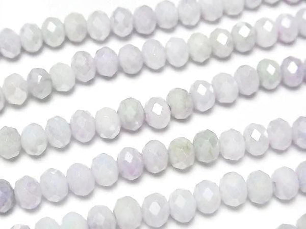 [Video]Glass Beads Faceted Button Roundel 6x6x4.5mm Green x Pink AB 1strand beads (aprx.15inch/38cm)