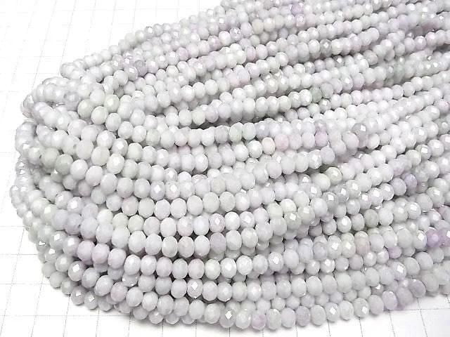 [Video]Glass Beads Faceted Button Rondelle 6x6x4.5mm Green x Pink AB 1strand beads (aprx.15inch/38cm)