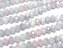 [Video]Glass Beads Faceted Button Rondelle 6x6x5mm Blue x Pink AB 1strand beads (aprx.15inch/37cm)