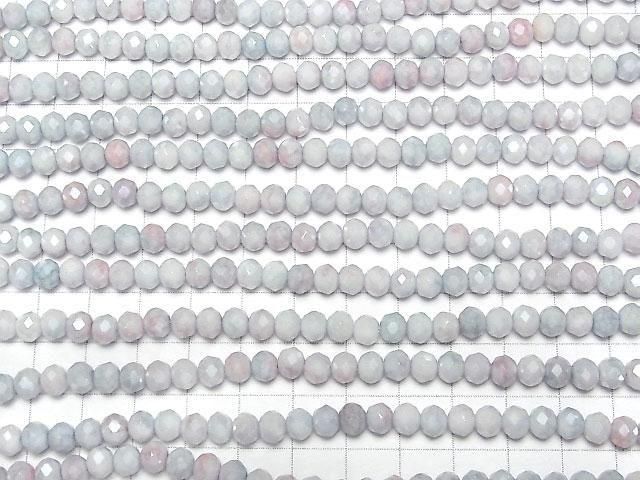 [Video]Glass Beads Faceted Button Roundel 6x6x5mm Blue x Pink AB 1strand beads (aprx.15inch/37cm)